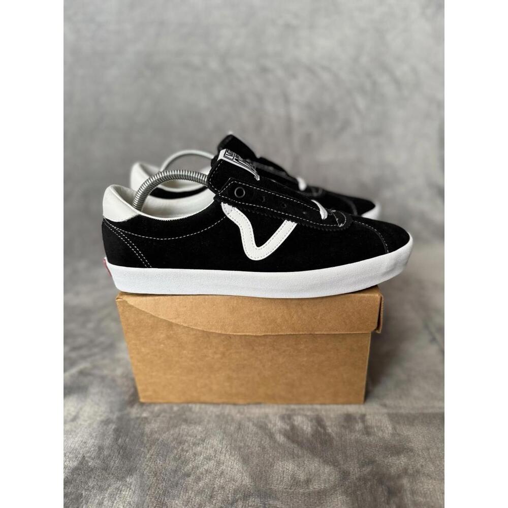 Vans Sport OG Low Top Black White Suede Mens Size 9